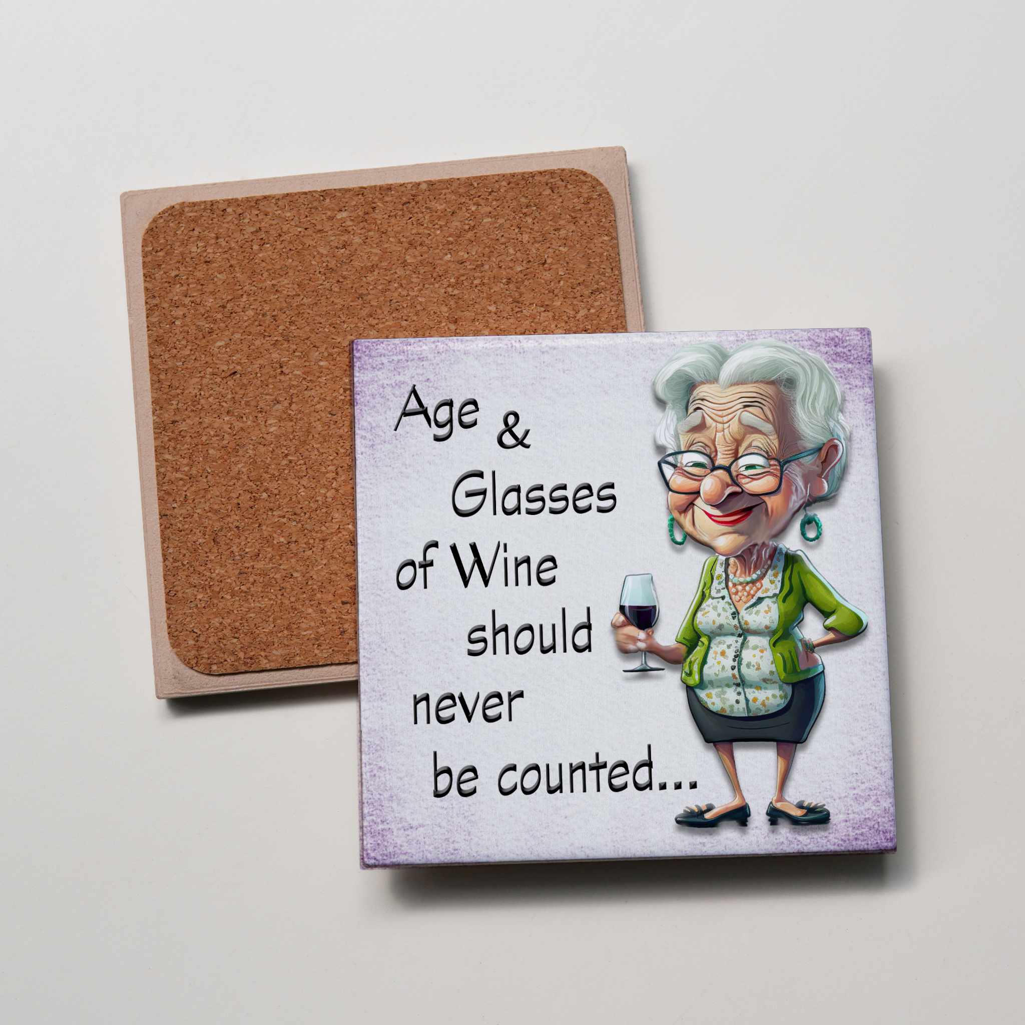 Age & Wine Senior Coaster