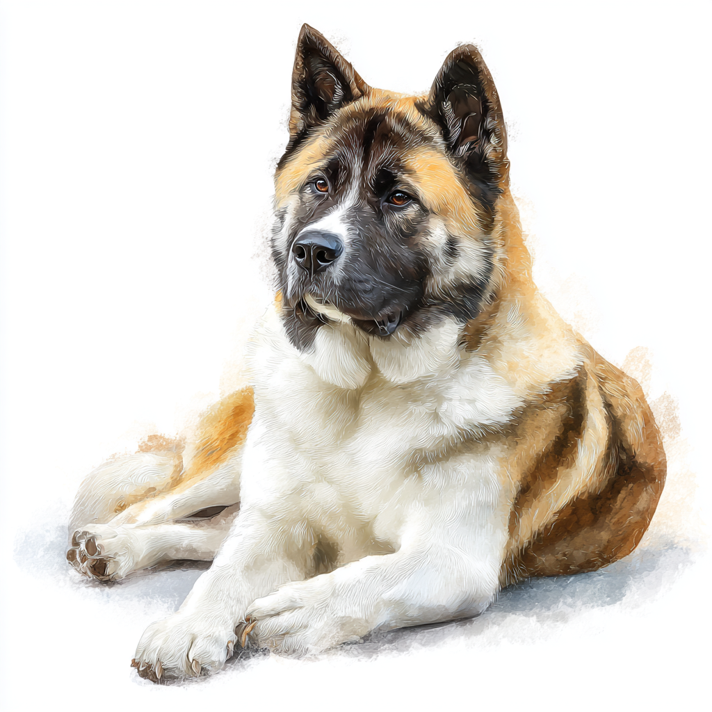 American Akita - Lying Down - Coaster