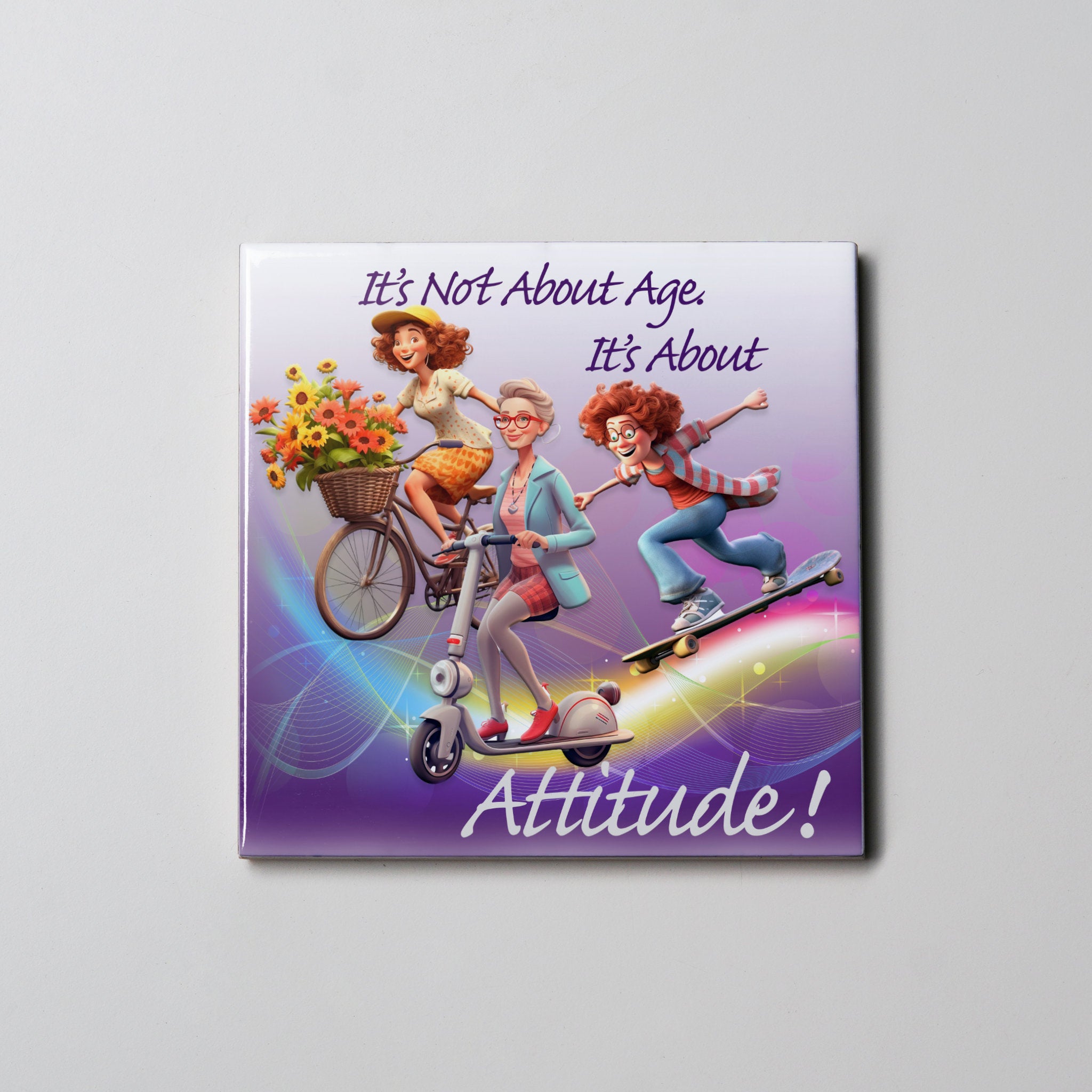 Attitude middle aged Woman Coaster