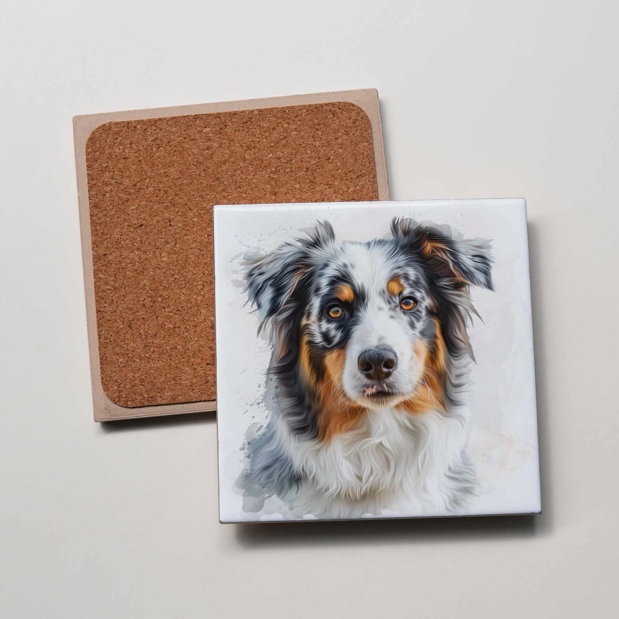 Australian Shepherd - Portrait - Coaster