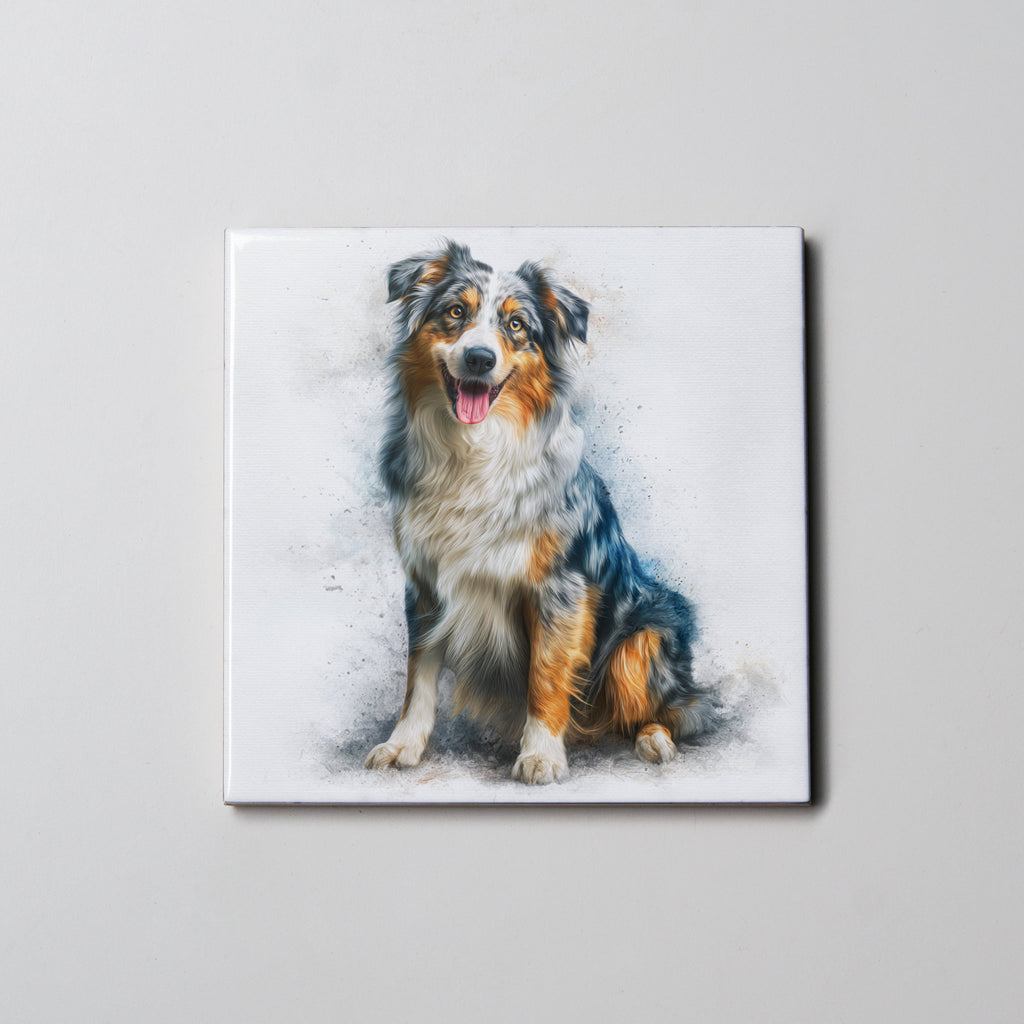 Australian Shepherd - Sitting - Coaster