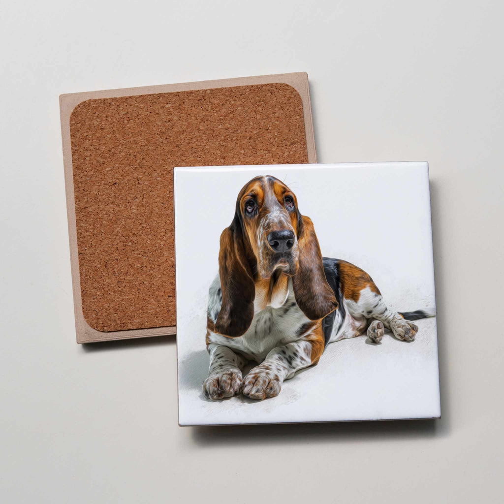 Bassett Hound - Lying - Coaster