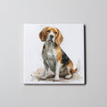 Beagle - Sitting - LR - Coaster