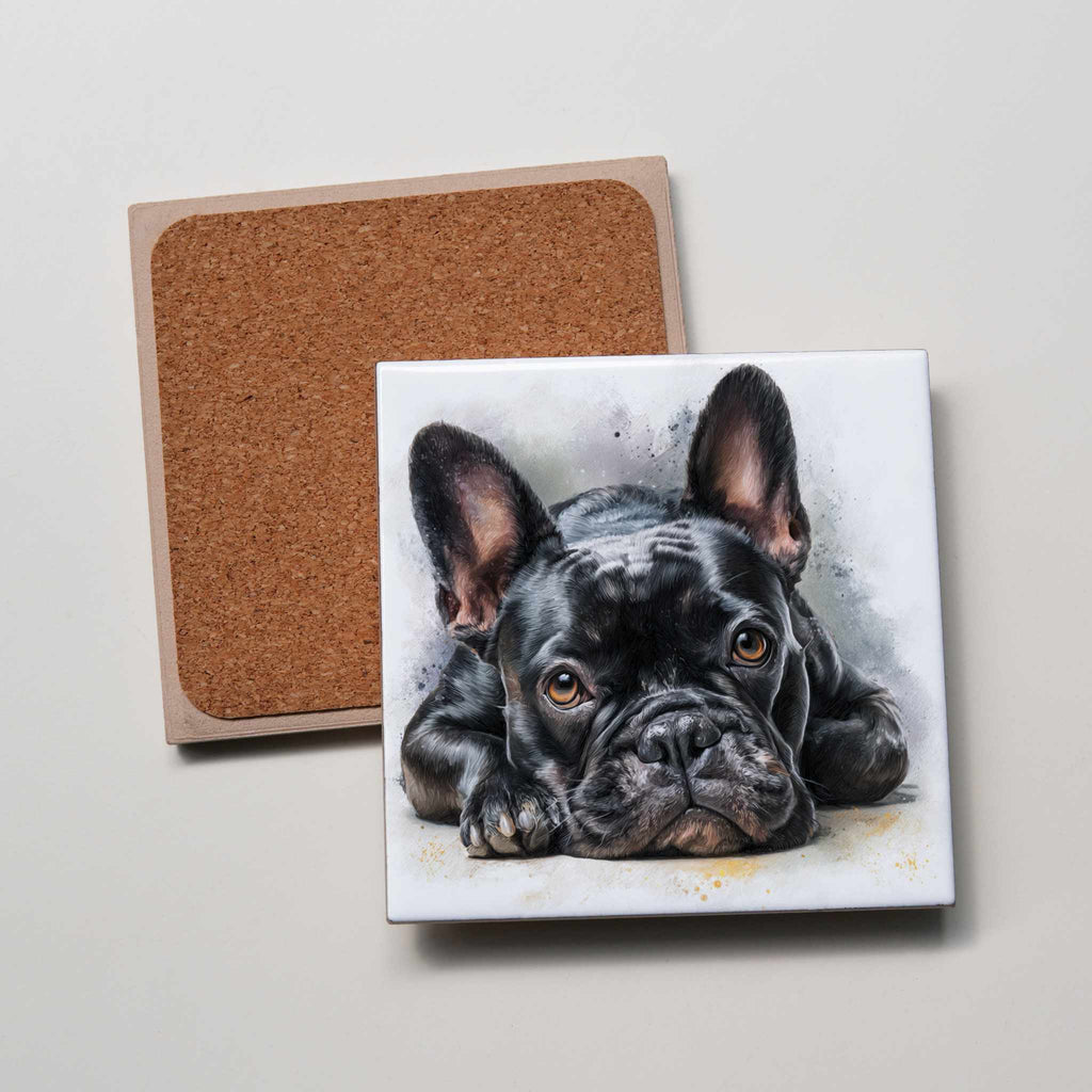 Black French Bulldog  Lying Down - Coaster