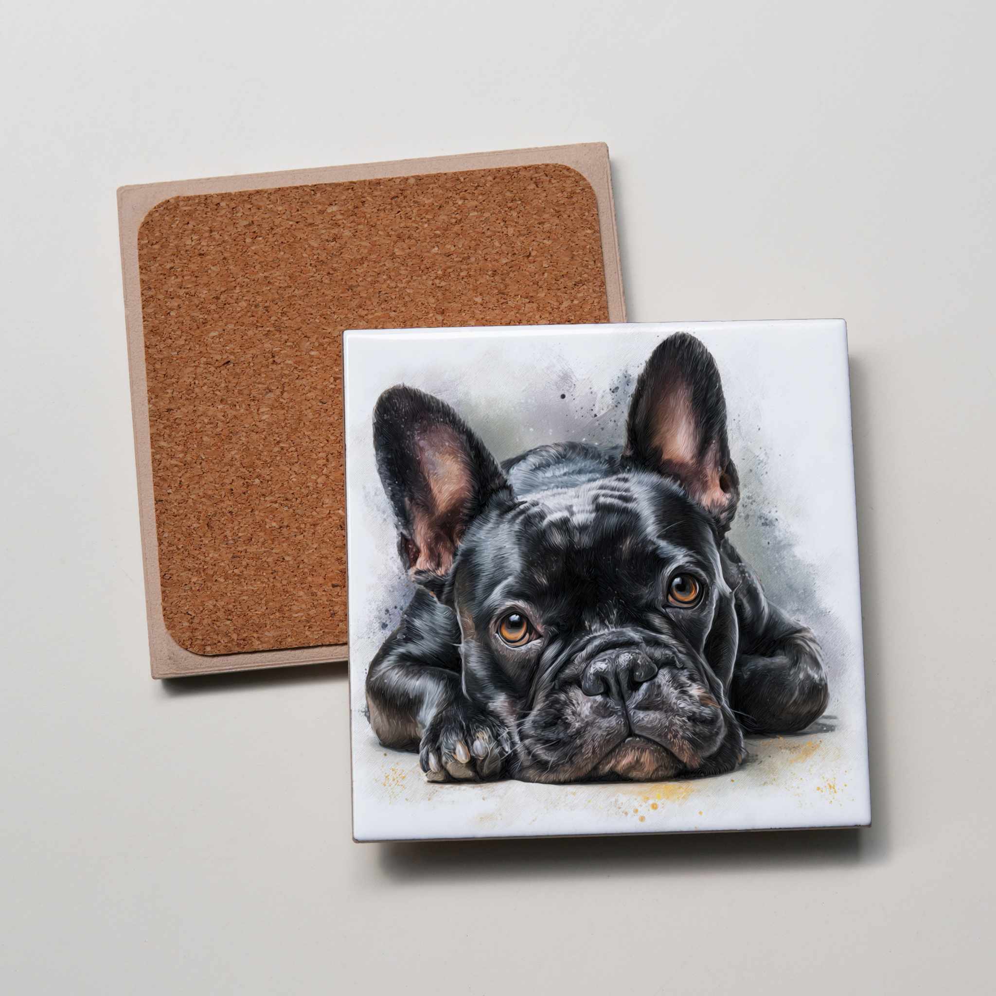 Black French Bulldog  Lying Down - Coaster