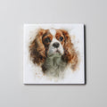Blenheim Cavalier King Charles Spaniel portrait Right - Coaster