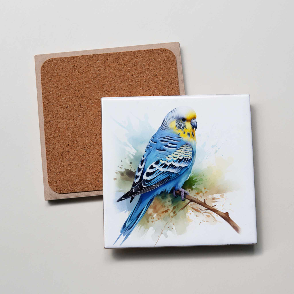 Budgie Blue FB- Coaster