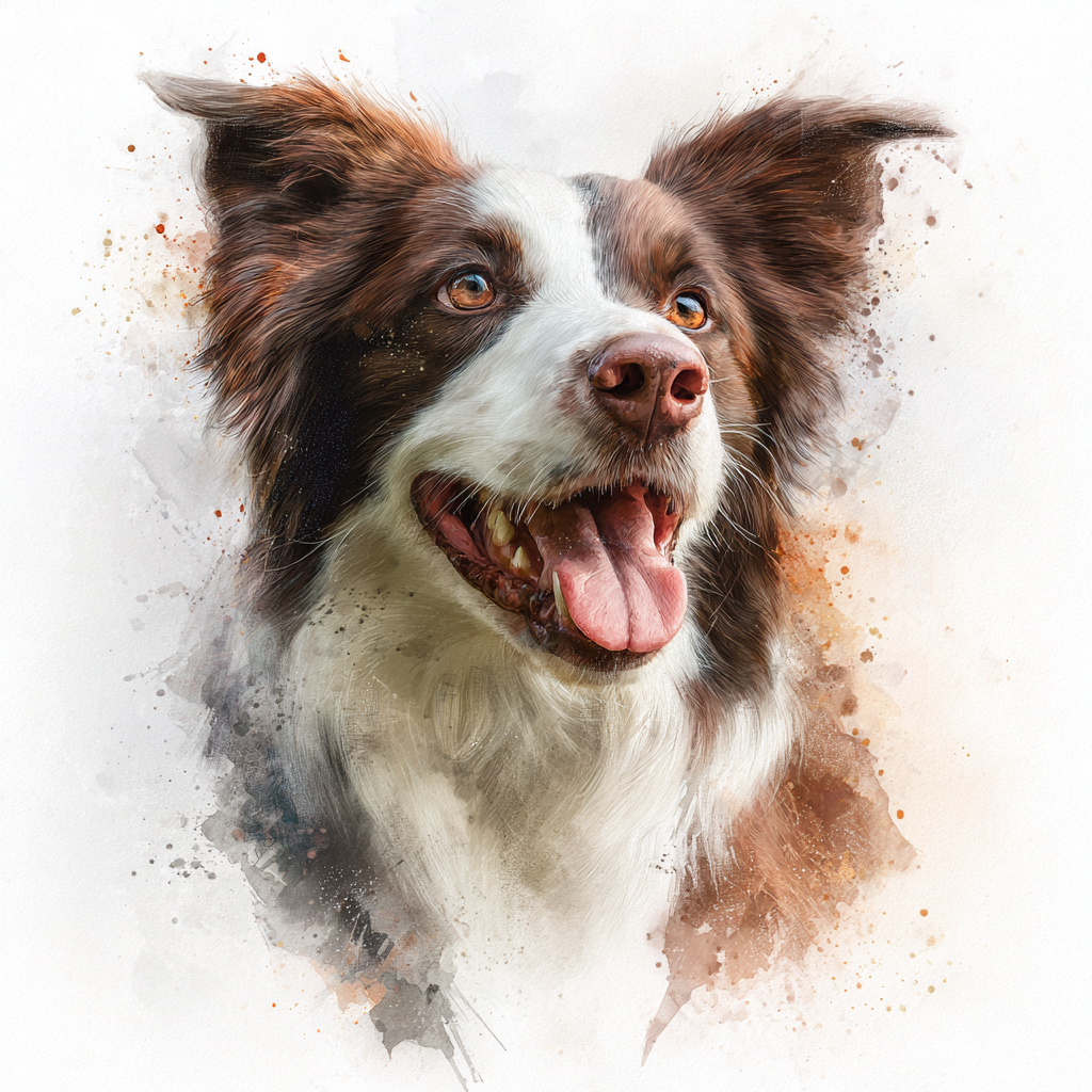 Border Collie - Tan - LR - Coaster