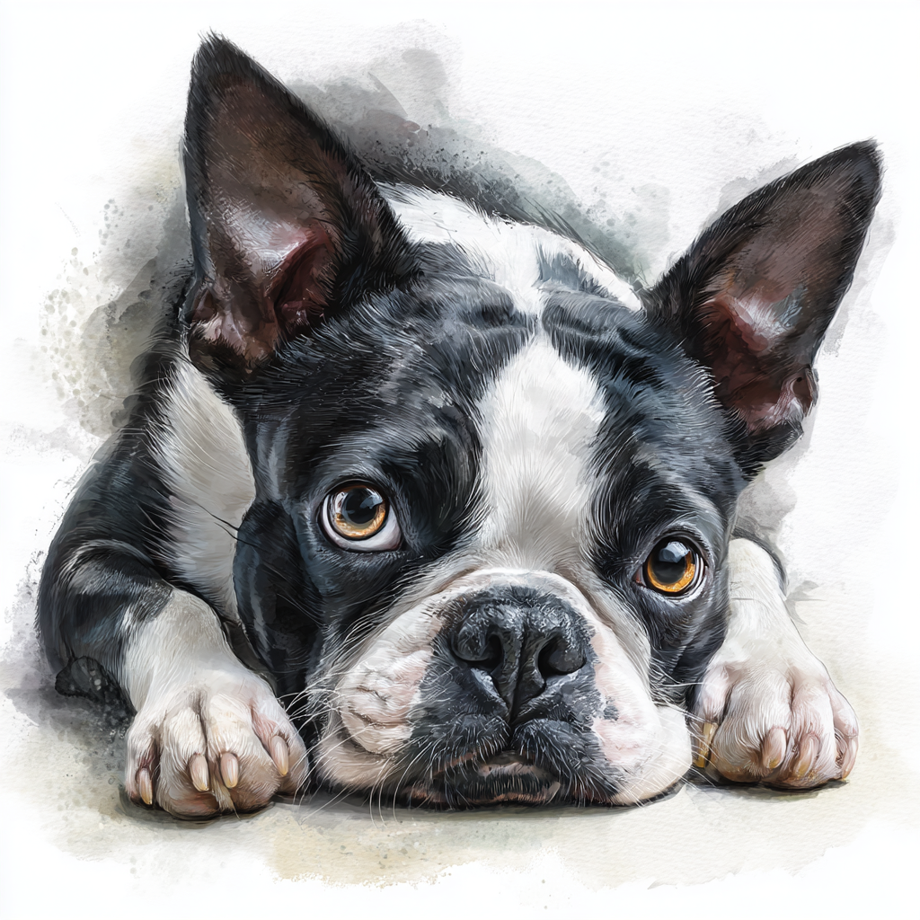 Boston Terrier - Lying HD - Coaster