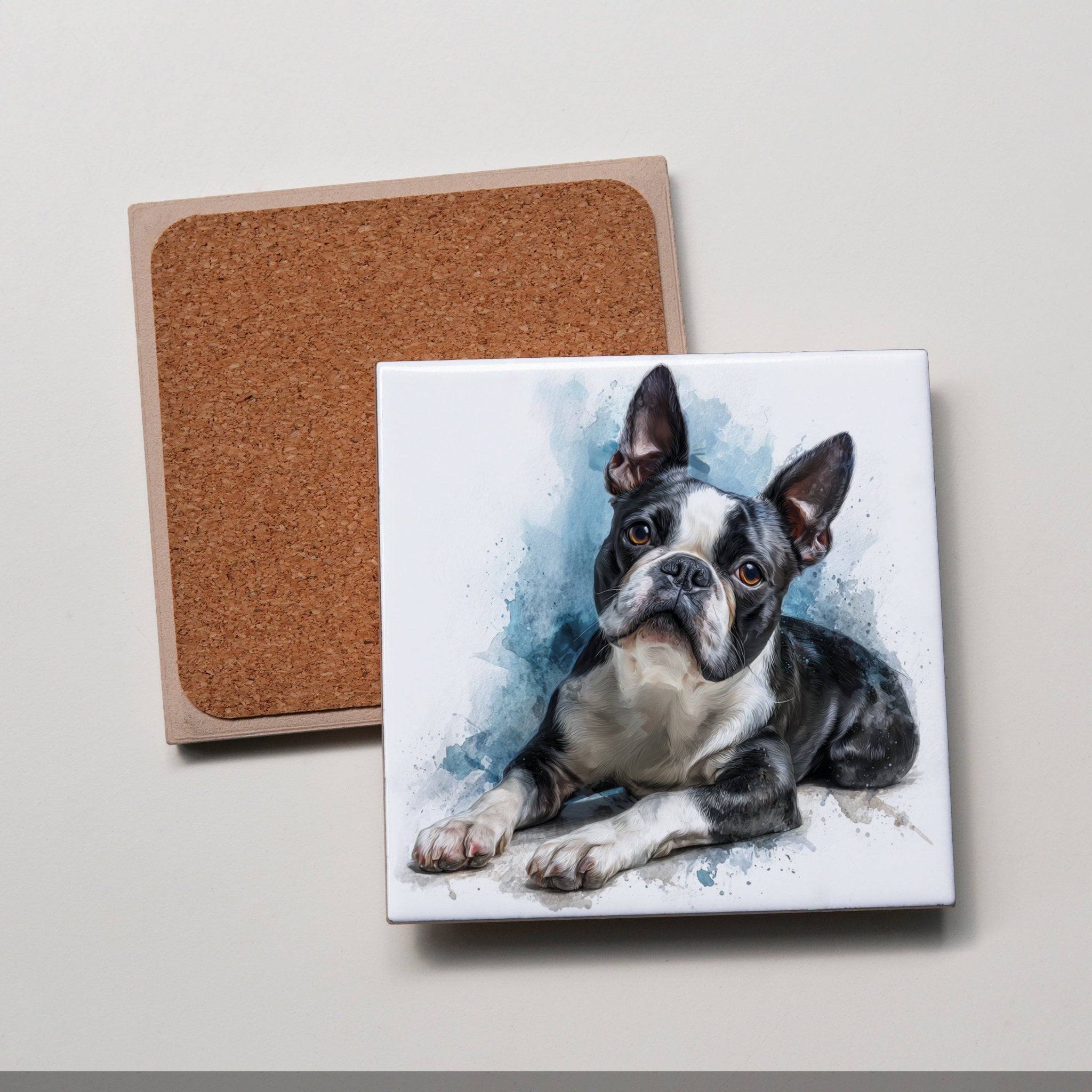 Boston Terrier - Lying HU - Coaster