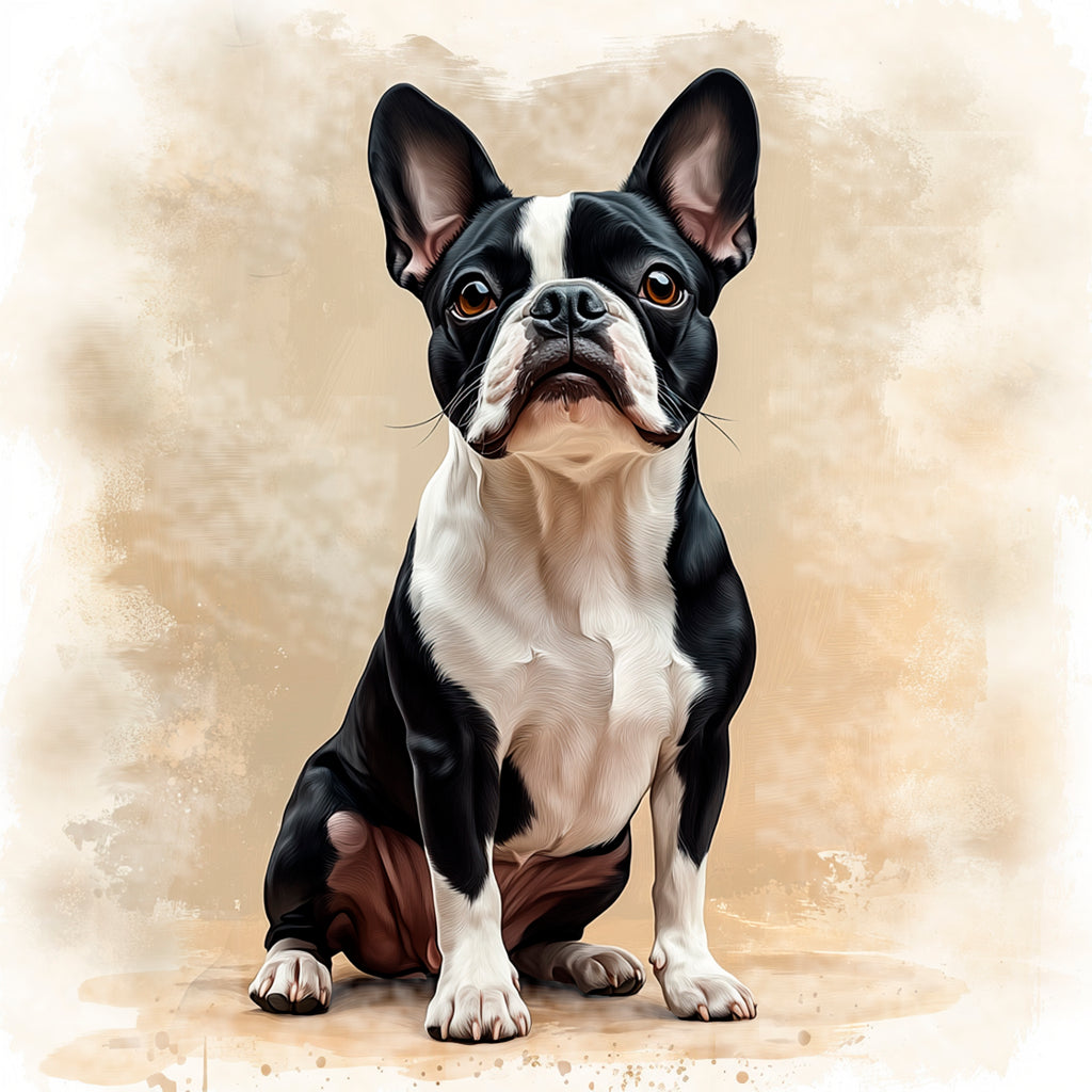 Boston Terrier - Sitting - Coaster