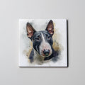 Bull Terrier - B&W - Portrait LR - Coaster