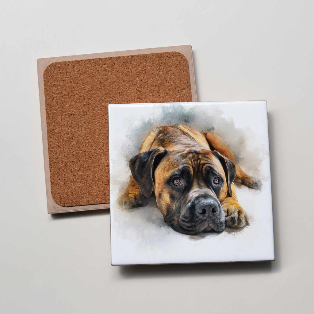 Bullmastiff - Lying Down - Coaster