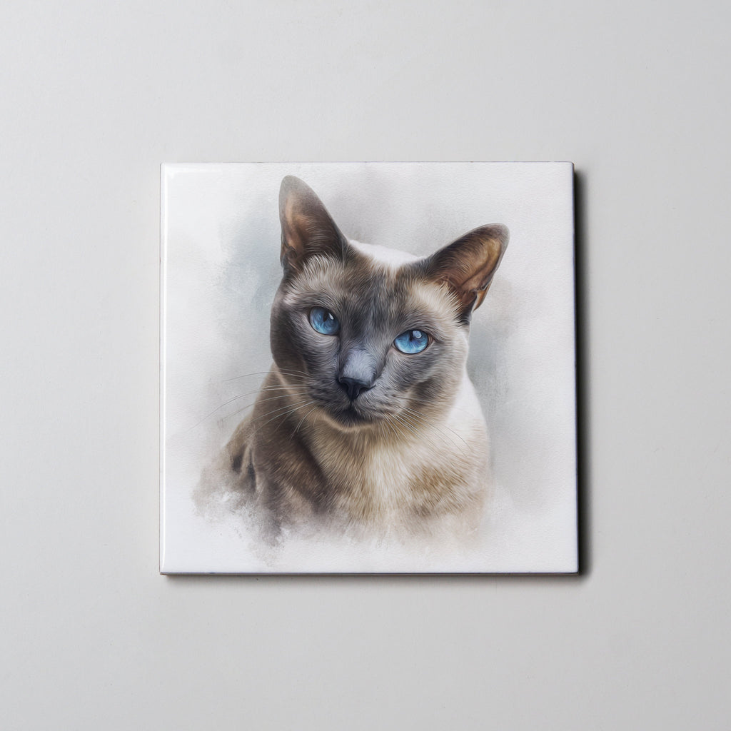 Burmese Blue Point Portrait- Coaster