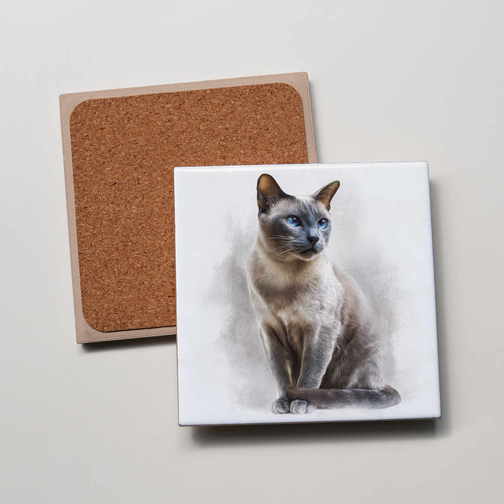 Burmese Blue Point Sitting- Coaster