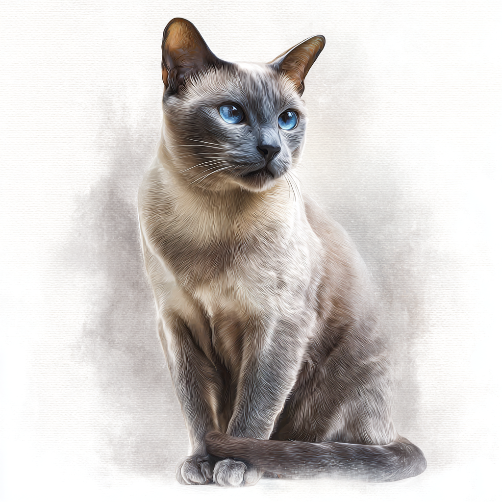 Burmese Blue Point Sitting- Coaster