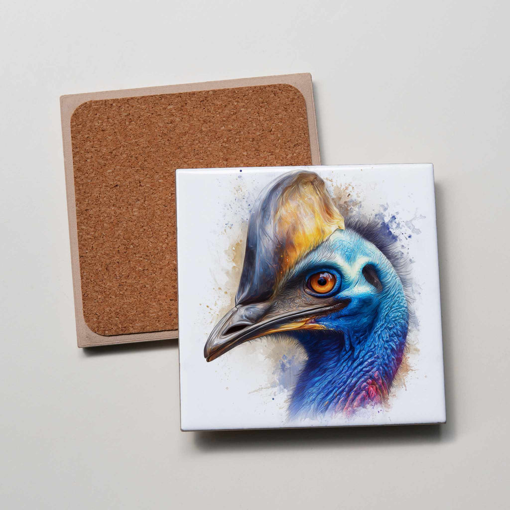 Cassowary Portrait - Coaster
