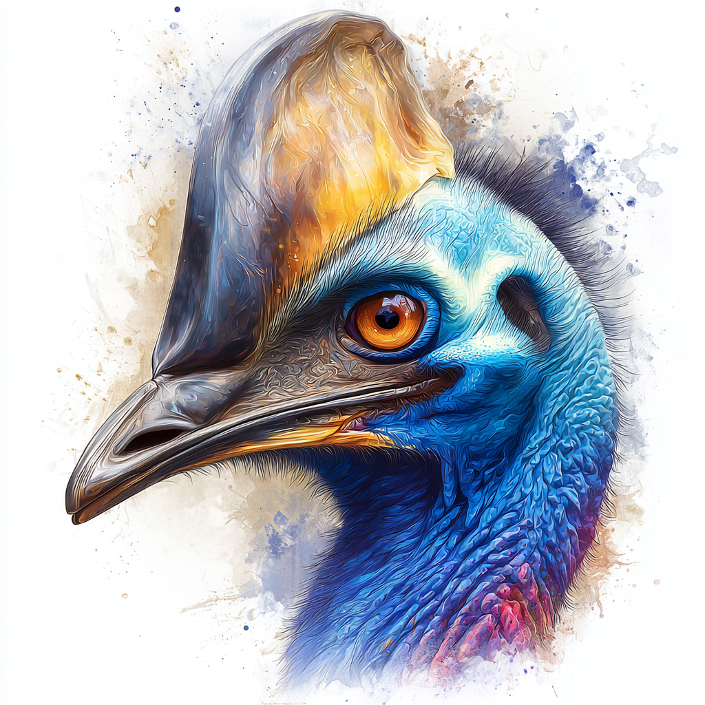 Cassowary Portrait - Coaster