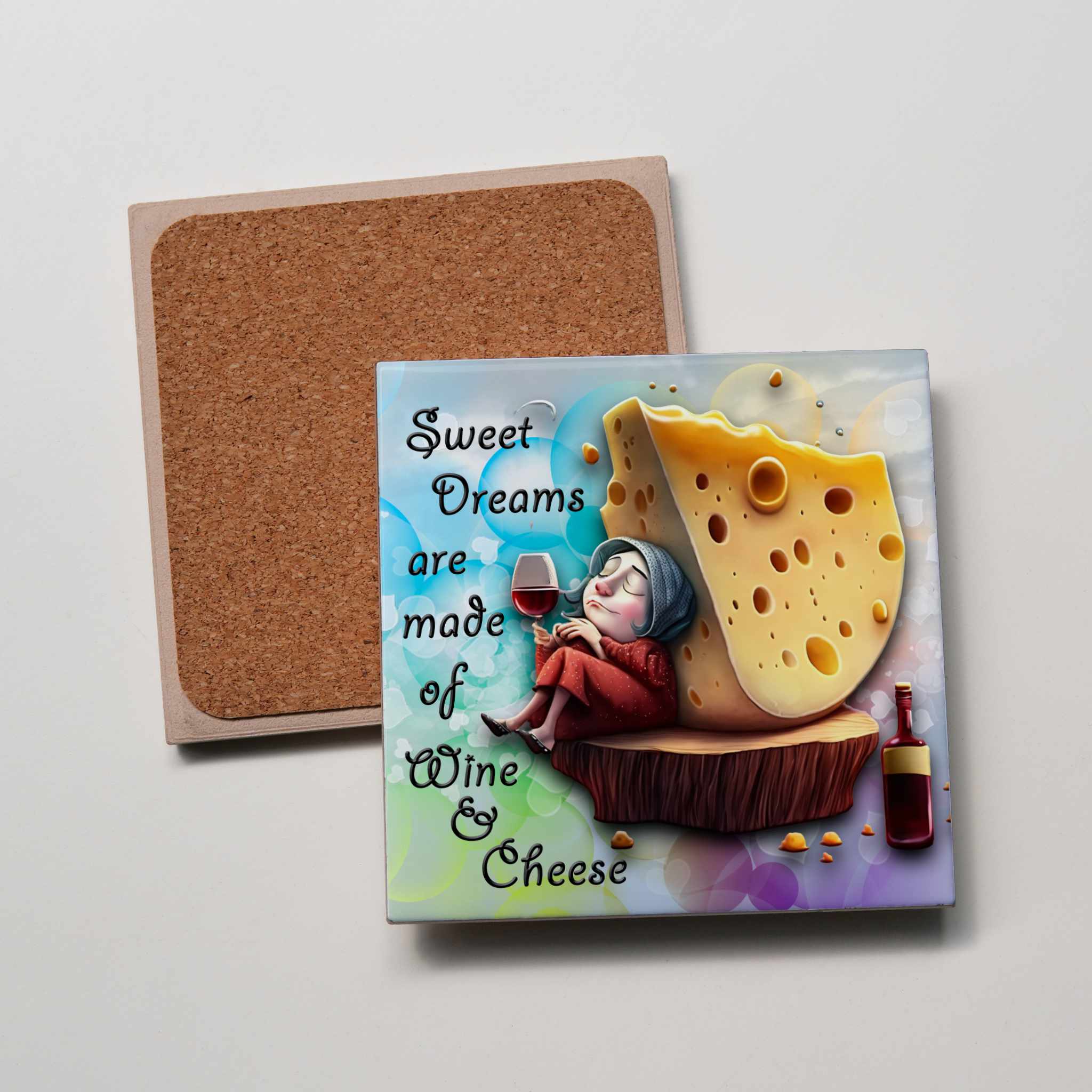 Cheese & Wine Coaster