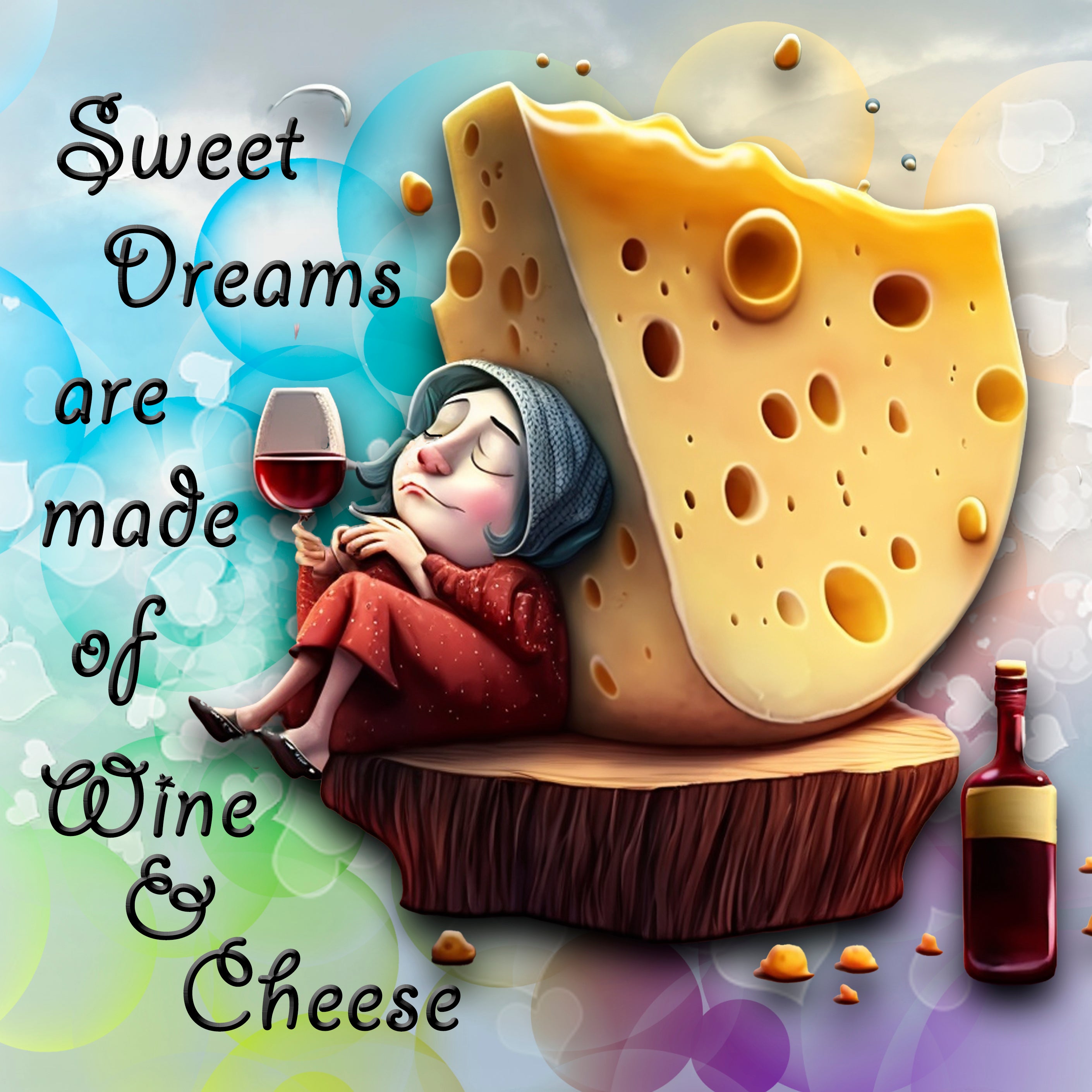 Cheese & Wine Coaster