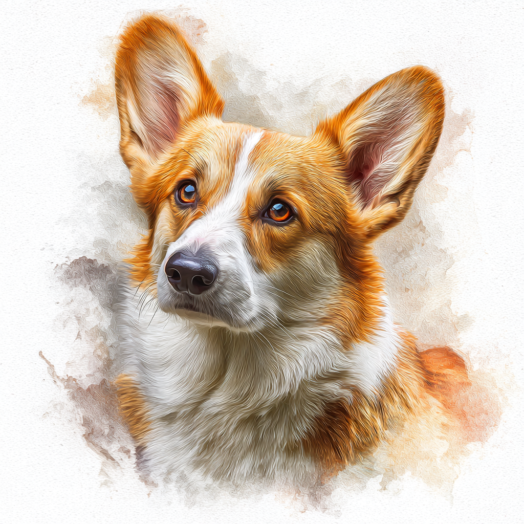 Corgi - tan - portrait - Coaster