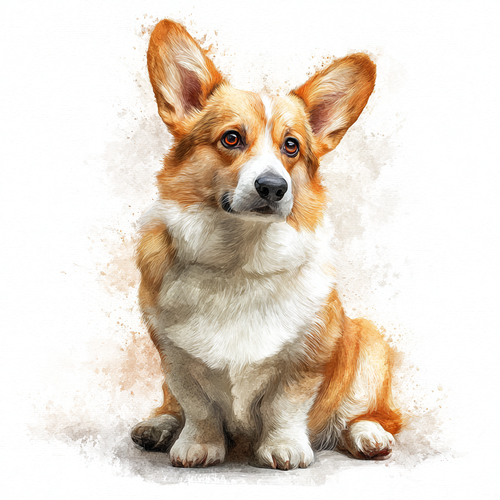 Corgi - tan - sitting - Coaster