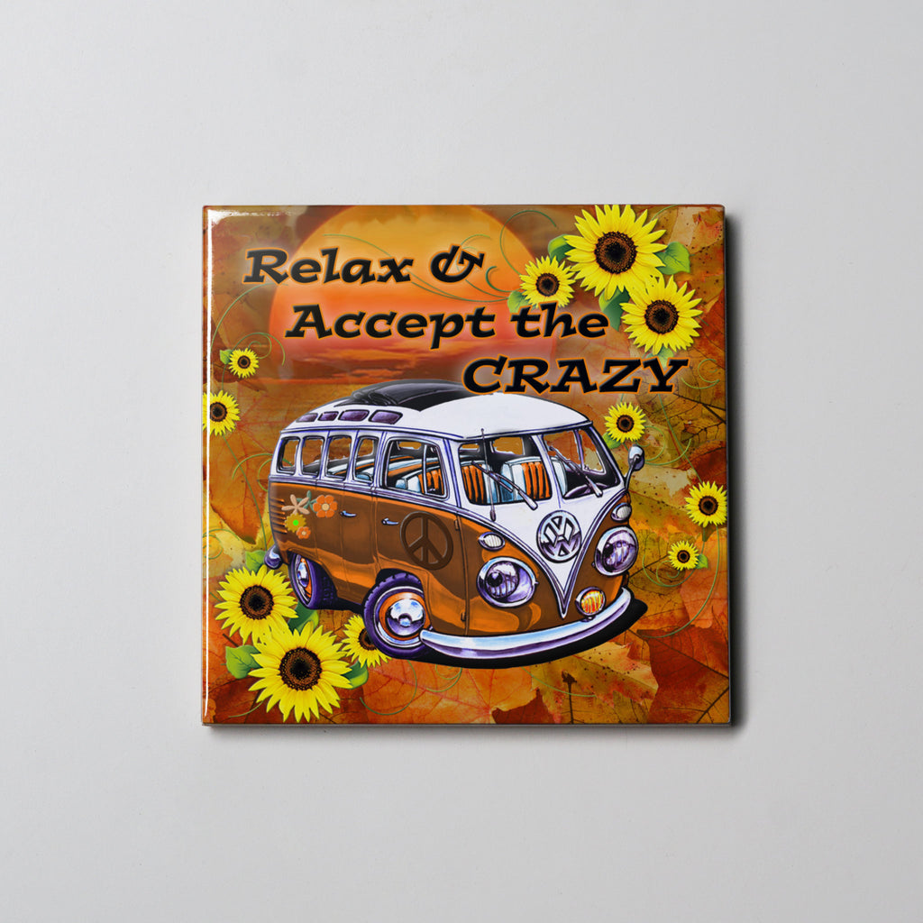 Crazy VW Sunflowers Coaster