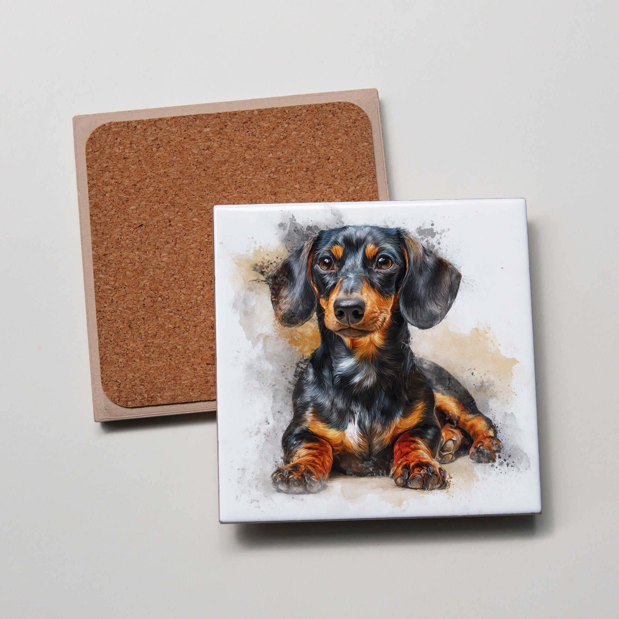 Dachshund Black & Tan LD - L - Coaster
