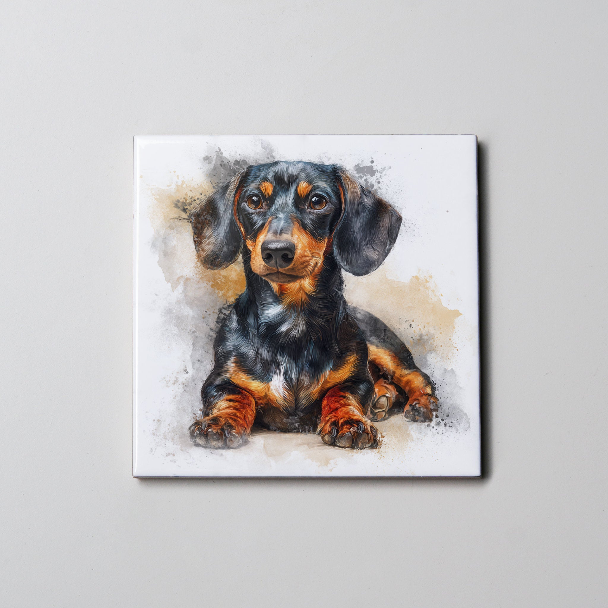 Dachshund Black & Tan LD - L - Coaster