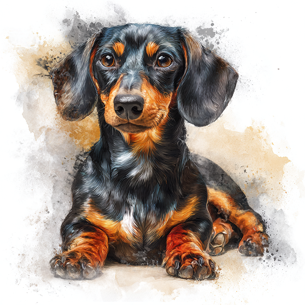 Dachshund Black & Tan LD - L - Coaster