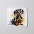 Dachshund Black & Tan sitting - Coaster
