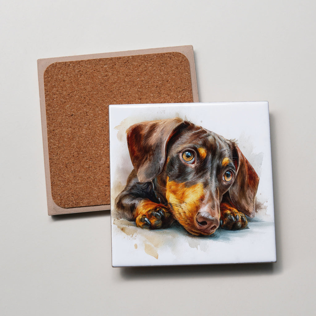 Dachshund Brown & Tan LD - P - Coaster