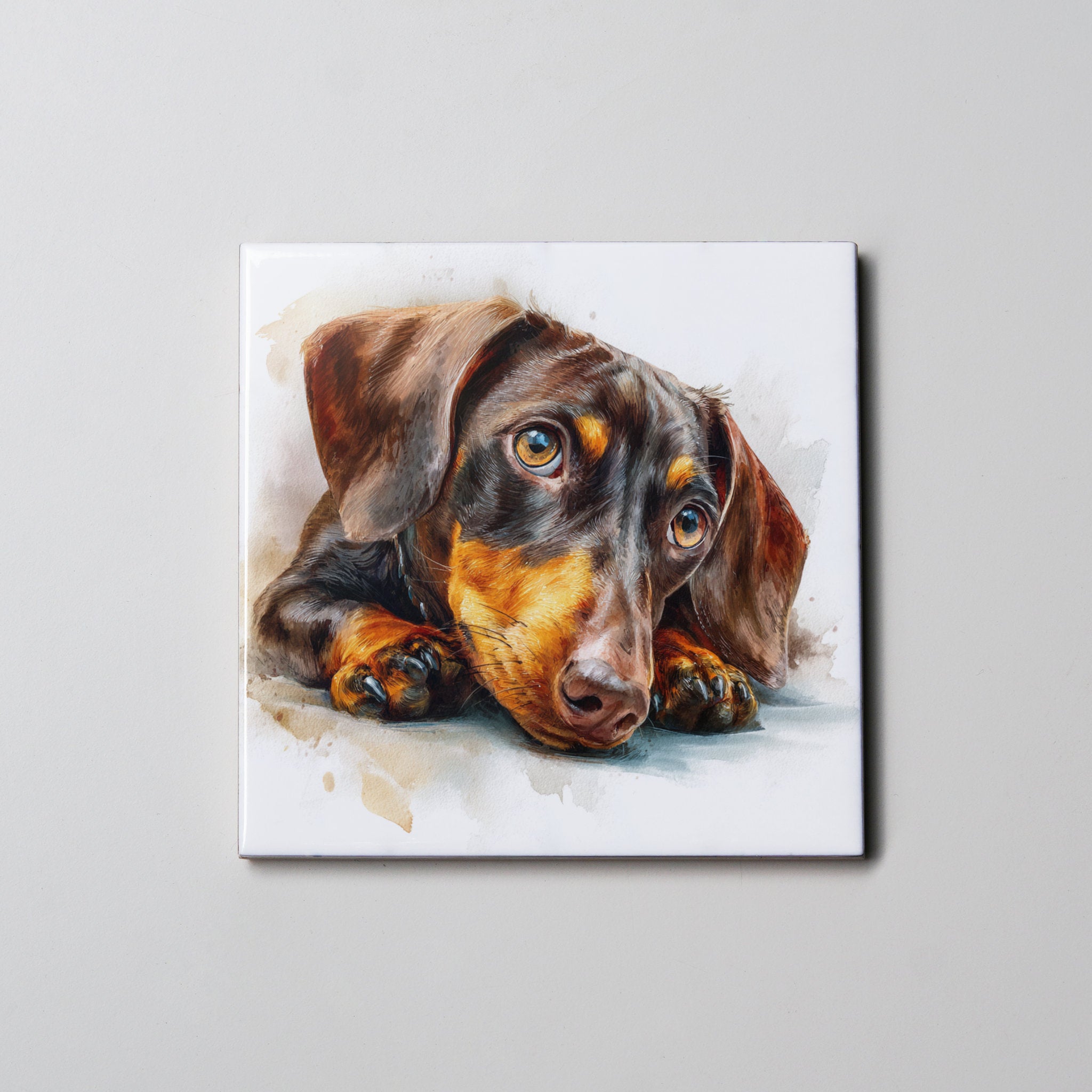 Dachshund Brown & Tan LD - P - Coaster
