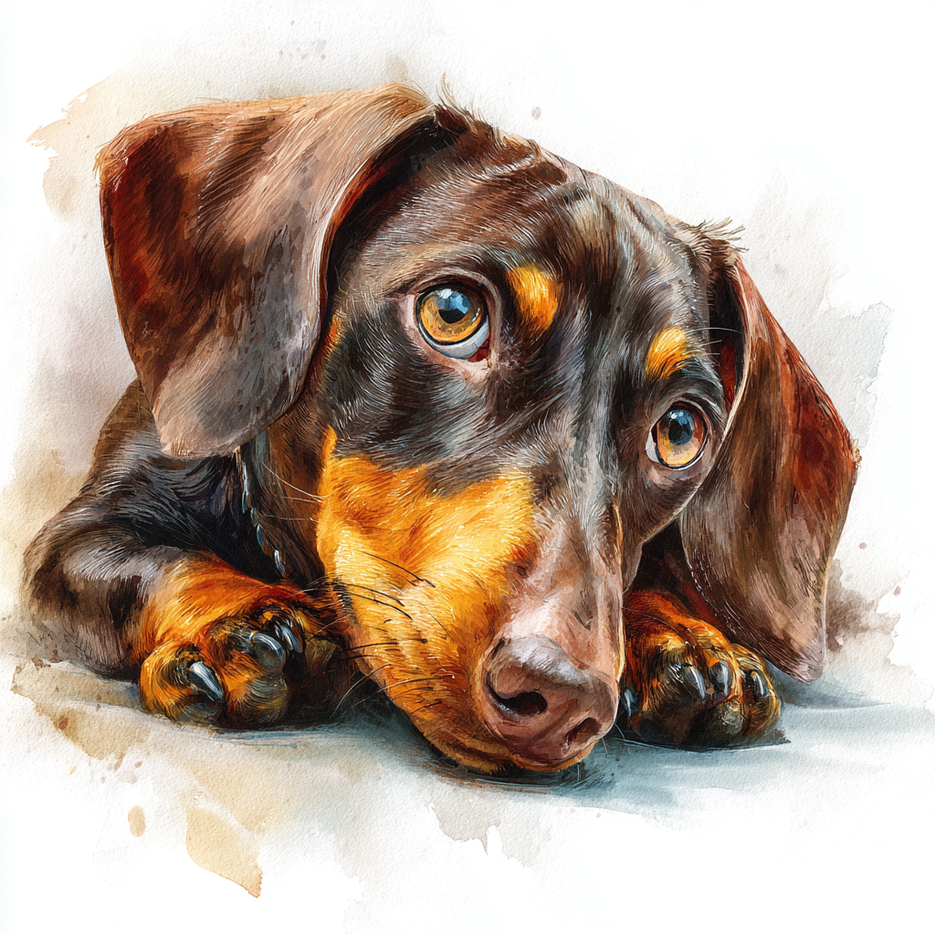 Dachshund Brown & Tan LD - P - Coaster