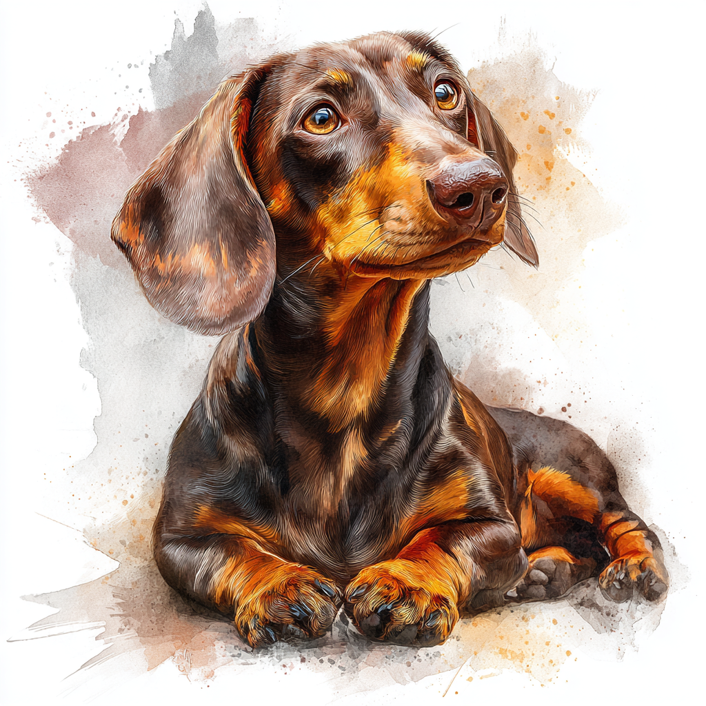 Dachshund Brown & Tan LD R - Coaster