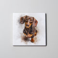 Dachshund Brown & Tan sitting - Coaster