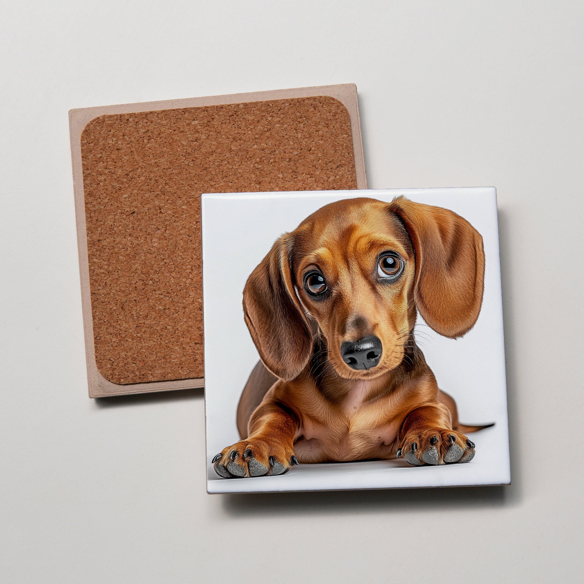 Dachshund  Tan LD - Coaster