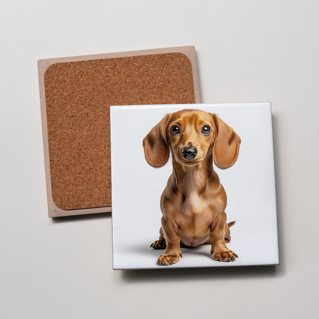 Dachshund Tan Sitting - Coaster