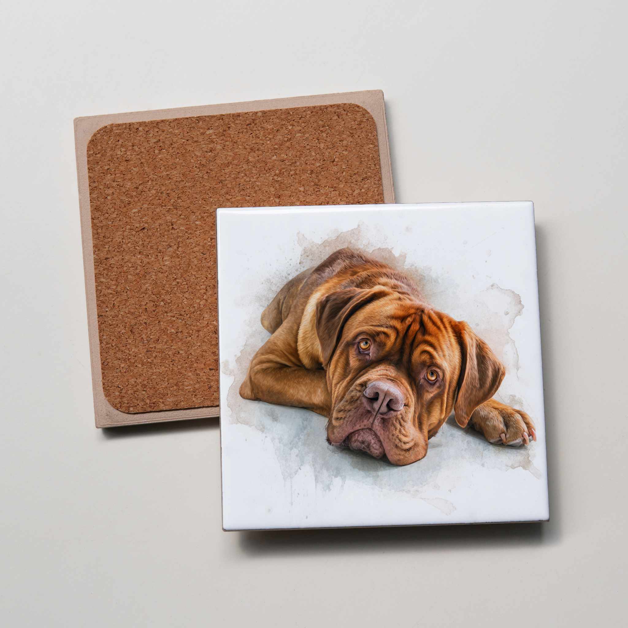Dogue de Bordeaux - Lying Down - Coaster
