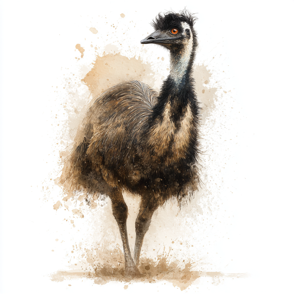 Emu - Full Body - Coaster