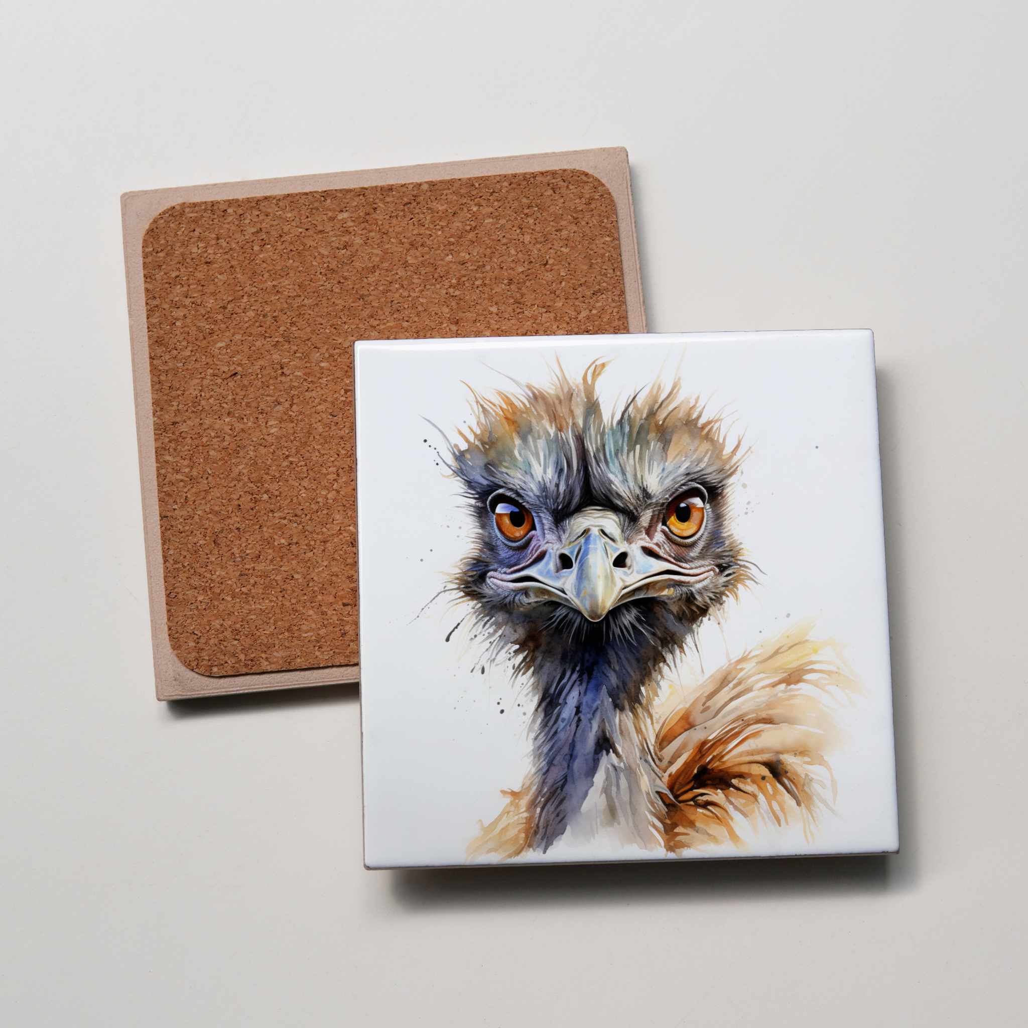 Emu - Portrait - Coaster