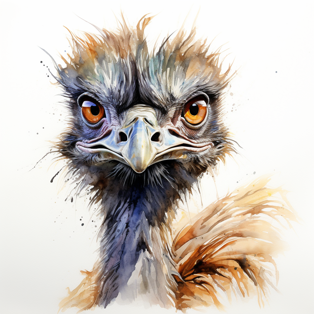 Emu - Portrait - Coaster