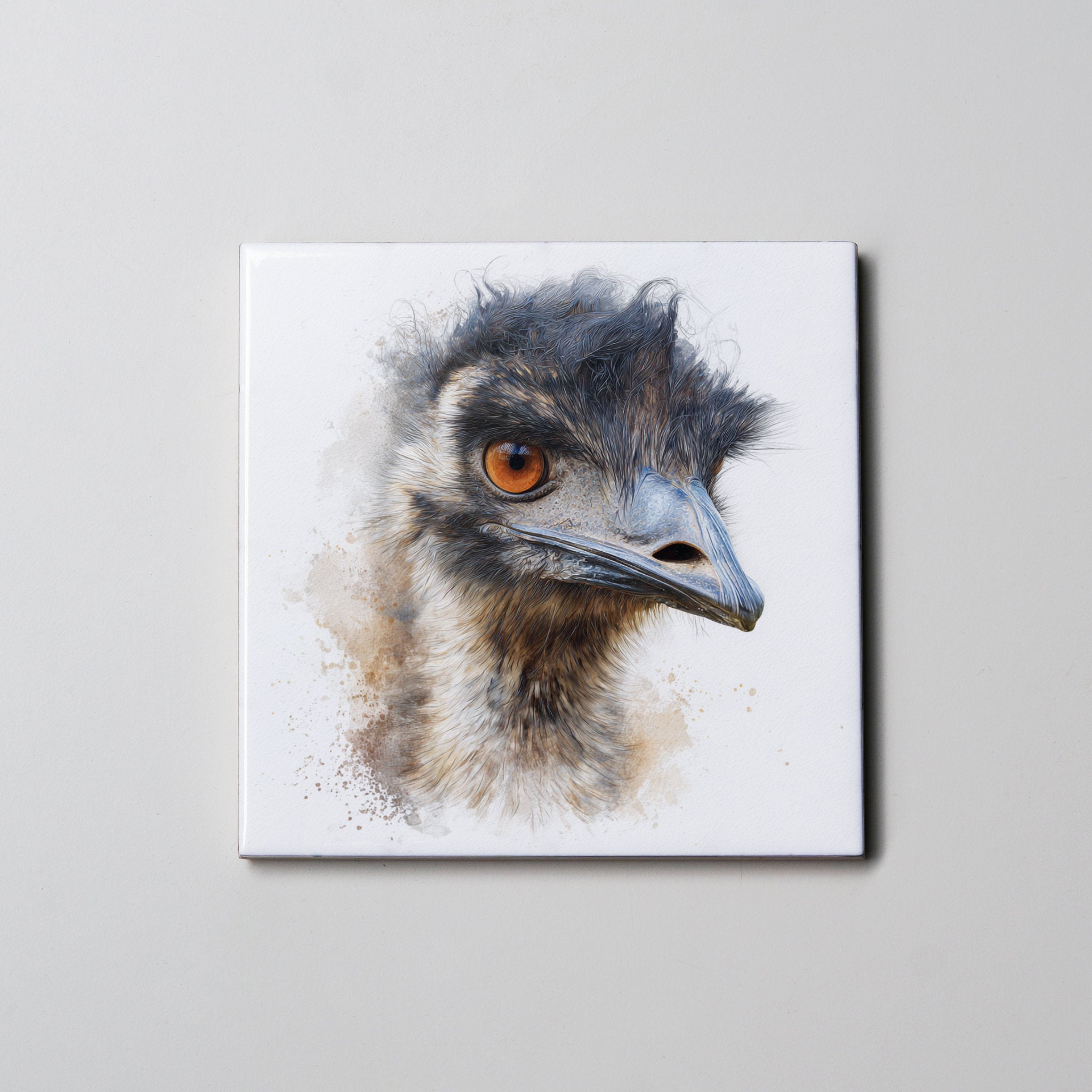 Emu - Portrait right - Coaster