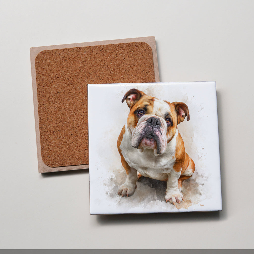 English Bulldog - Sitting - Coaster
