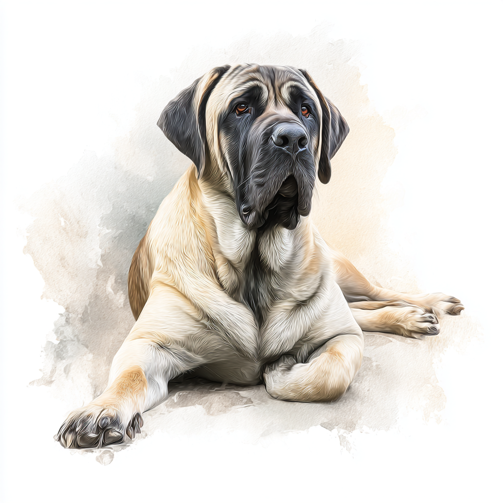 English Mastiff - Lying Down - Coaster