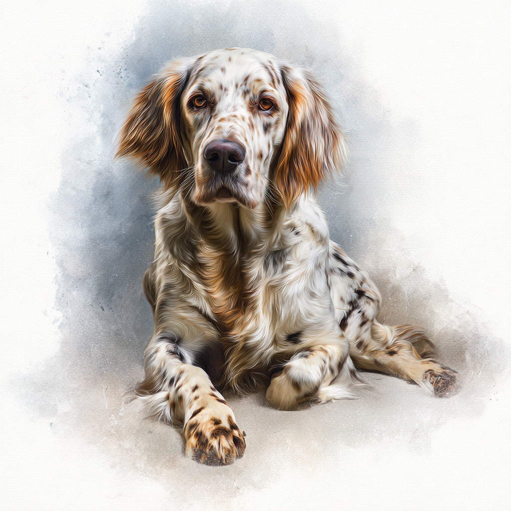 English Setter Tan - Lying - Coaster