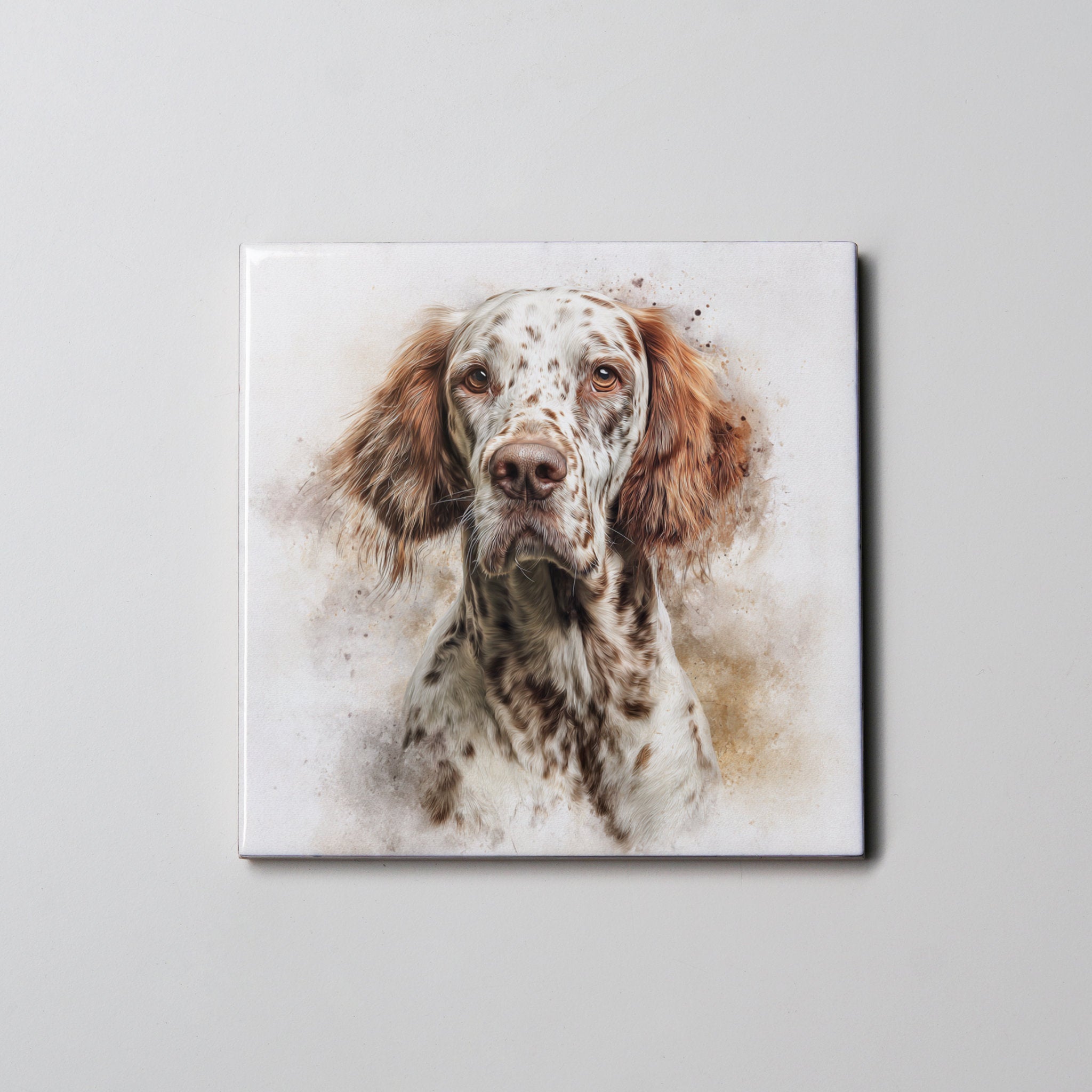 English Setter Tan - Portrait - Coaster