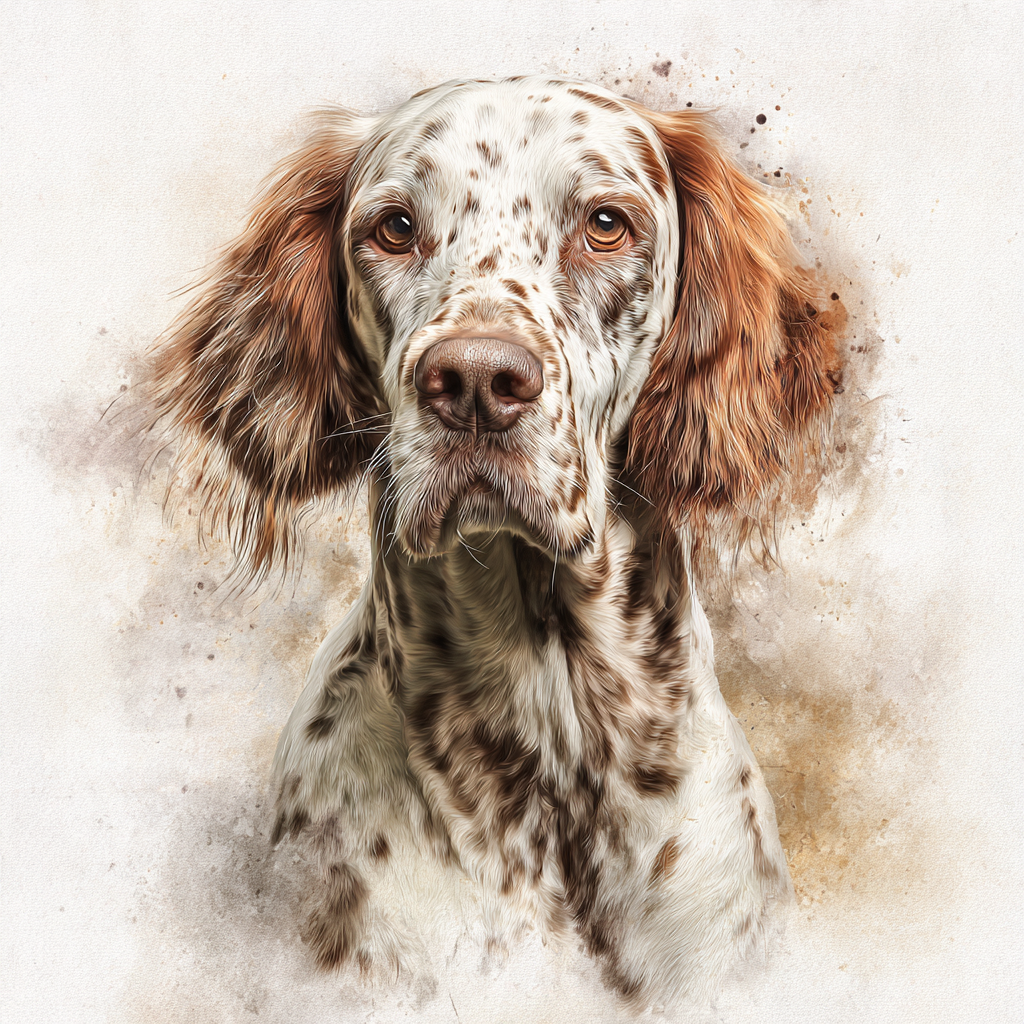 English Setter Tan - Portrait - Coaster