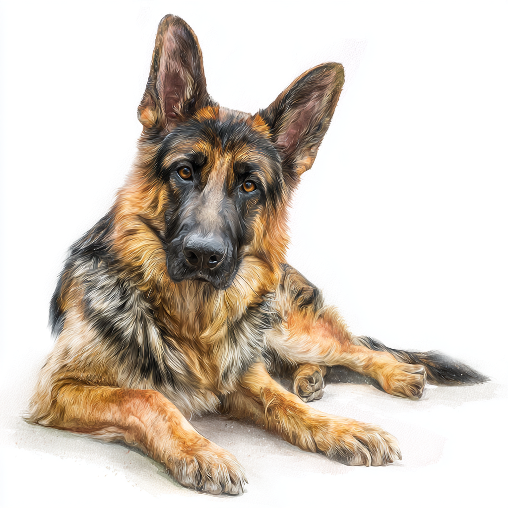German Shepherd - Lying Down - Coaster