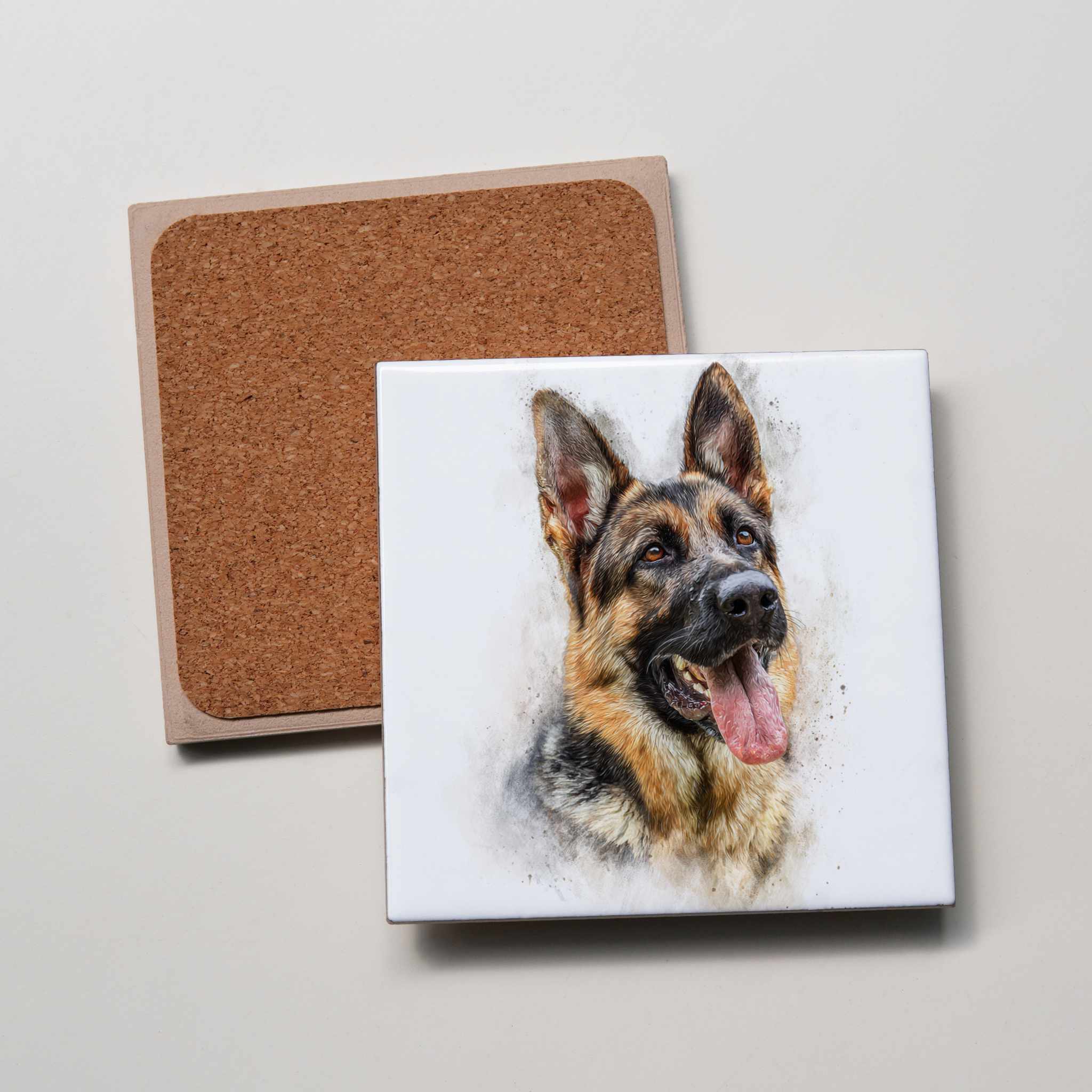 German Shepherd - Short-haired portrait - Coaster